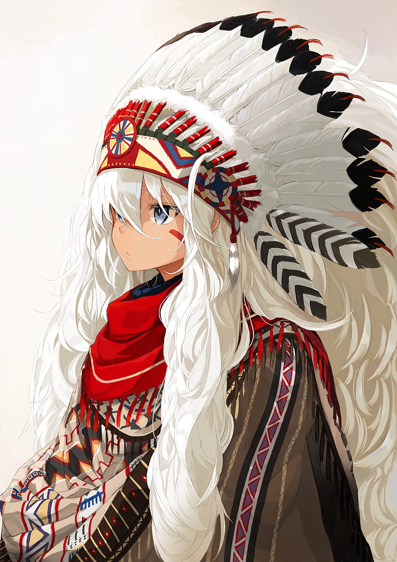 Anime render, Native American Girl character transparent background PNG  clipart | HiClipart