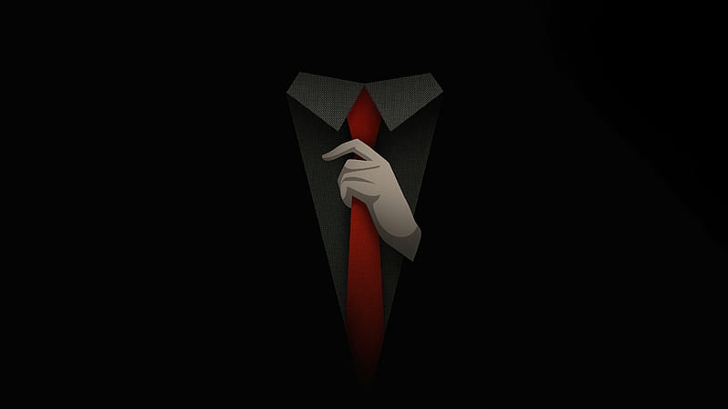 Suit Guy Minimal , dark, black, minimalism, minimalist, artist, artwork, digital-art, HD wallpaper
