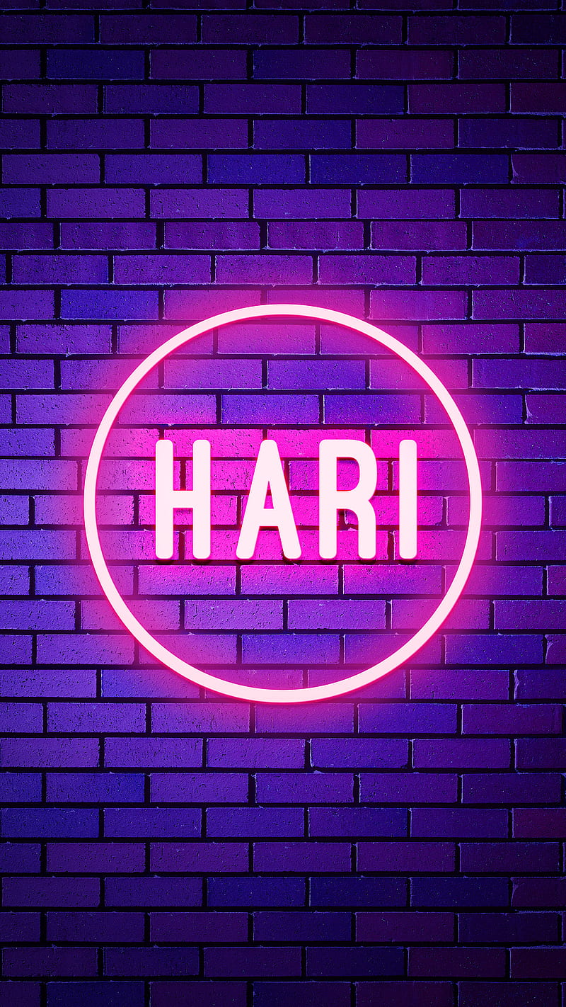Hari, Name, Neon Hari, Neon light, Neon name, name design, person ...