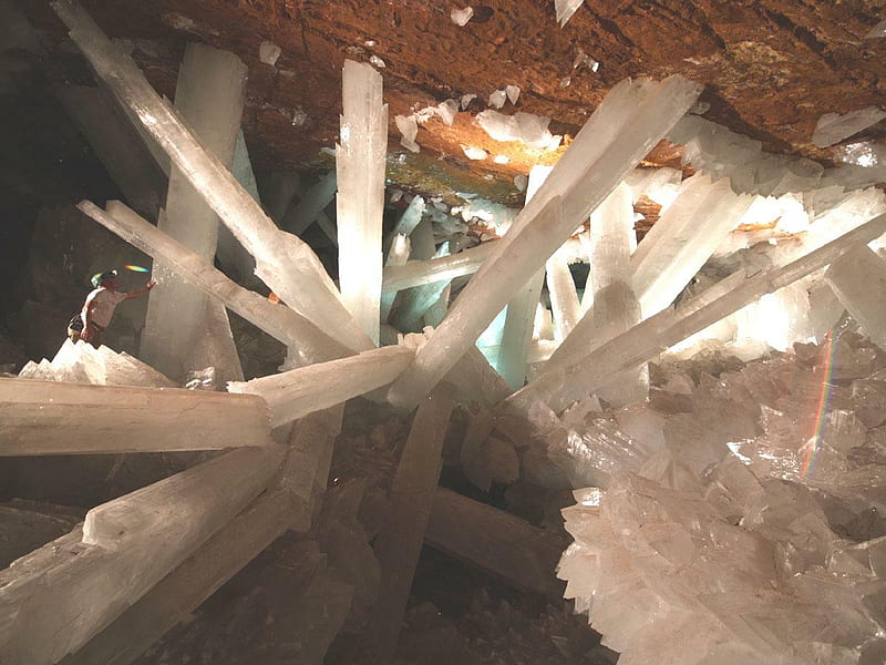 Mexico's Crystal Cave, crystals, nature, bonito, cave, HD wallpaper