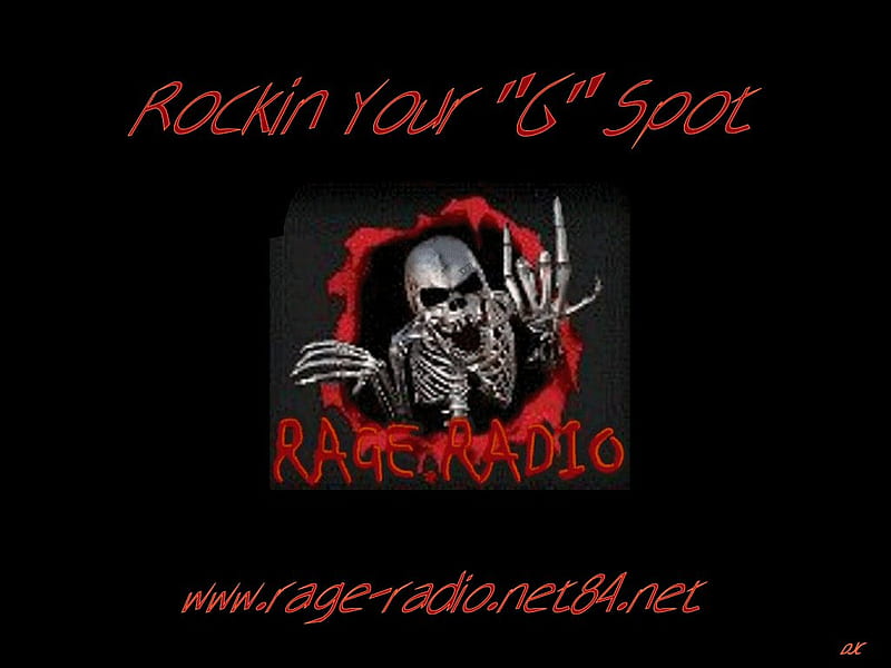 Rage Radio, red, music, black, goth, metal, rage, gothic, radio, skull, HD wallpaper
