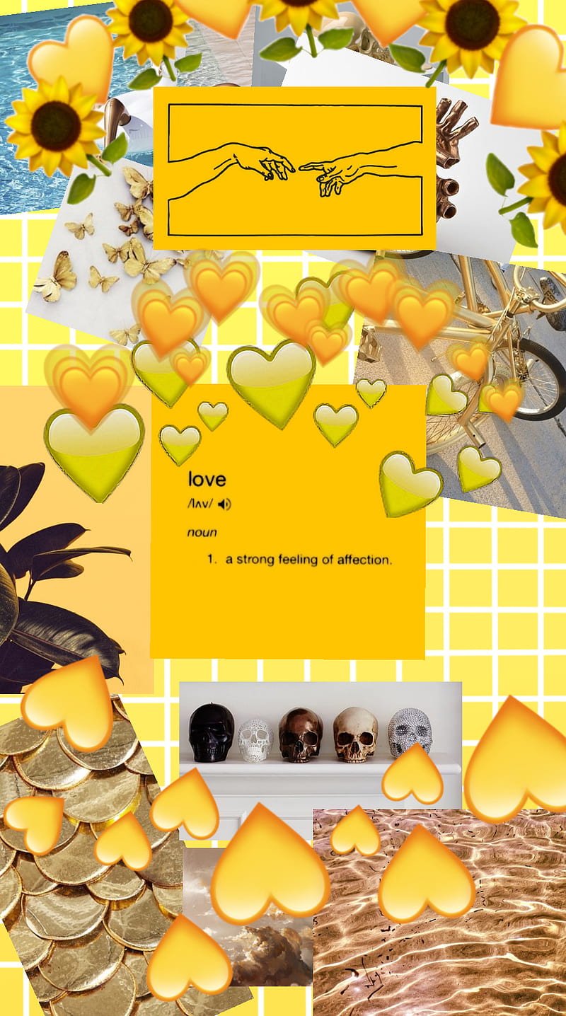 Yellow aesthetic , aesthetic design, happy sunshine aesthetic, HD phone wallpaper
