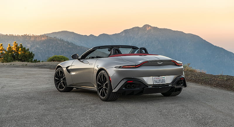2021 Aston Martin Vantage Roadster (Color: Spirit Silver; US-Spec) - Rear Three-Quarter , car, HD wallpaper 2021 Aston Martin Vantage Roadster (Color: Spirit Silver; US-Spec) - Rear Three-Quarter , car, HD wallpaper