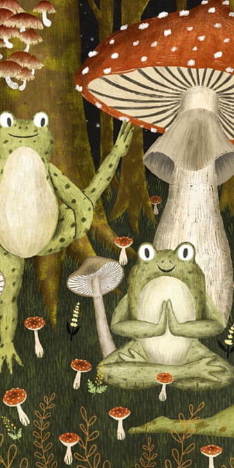 Watercolor Mushroom Wallpaper Graphic by Aspect_Studio · Creative Fabrica