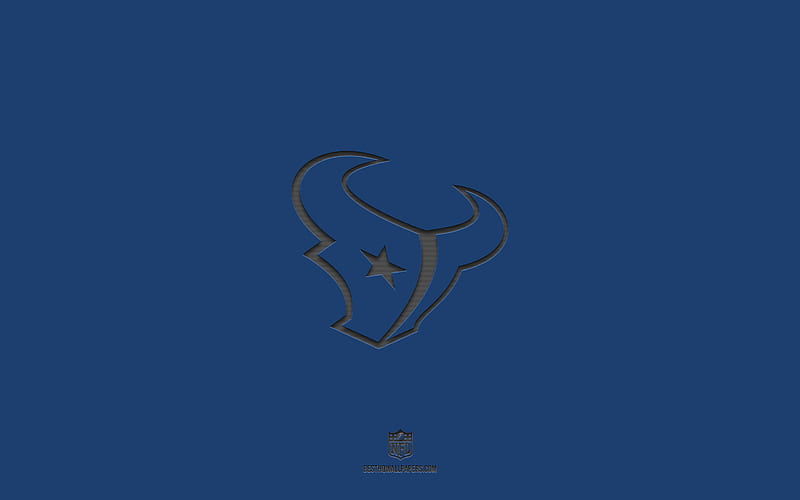 Houston Texans, blue background, American football team, Houston Texans emblem, NFL, USA, American football, Houston Texans logo, HD wallpaper
