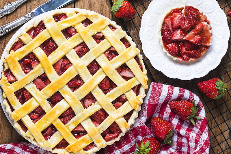 Food, Pie, Berry, Strawberry, Fruit, Pastry, Still Life, HD wallpaper