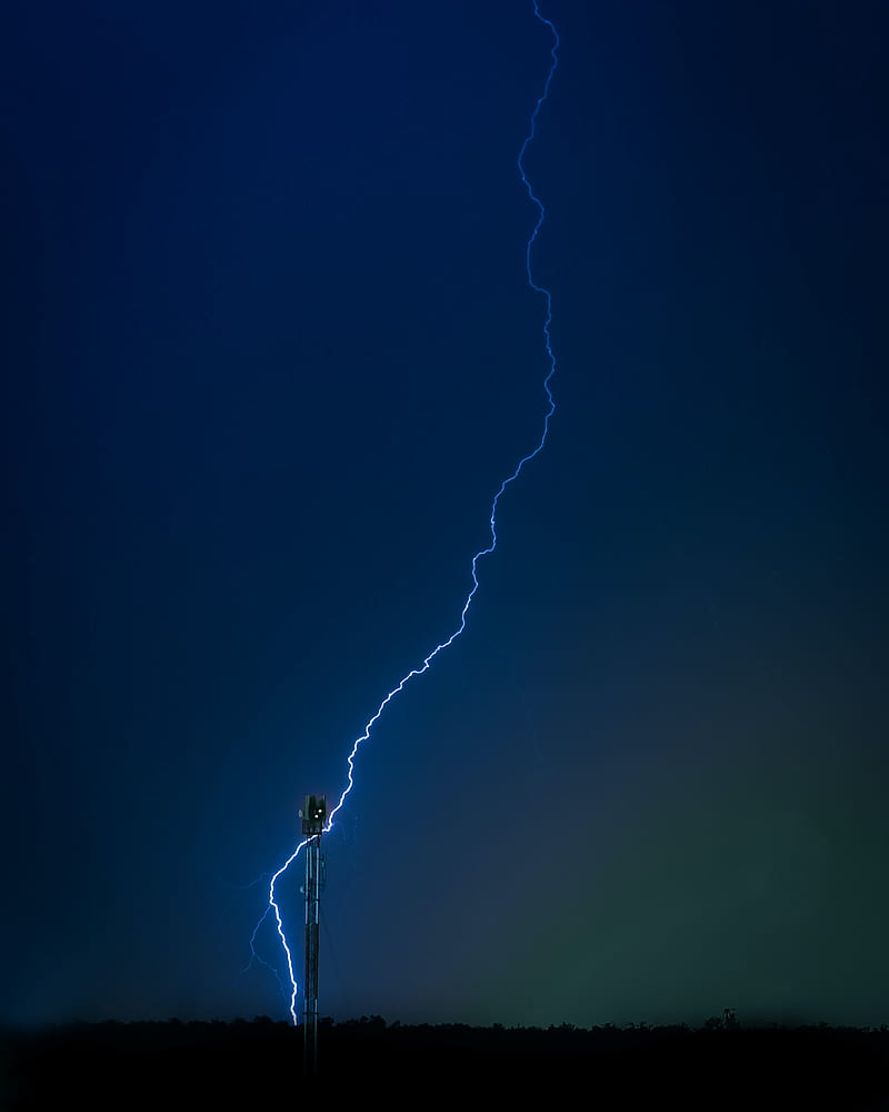 lightning, thunderstorm, night, nature, HD phone wallpaper
