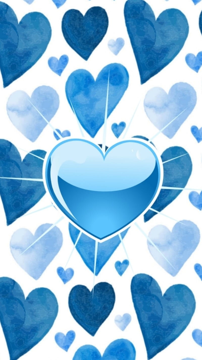 HD blue glow hearts wallpapers  Peakpx