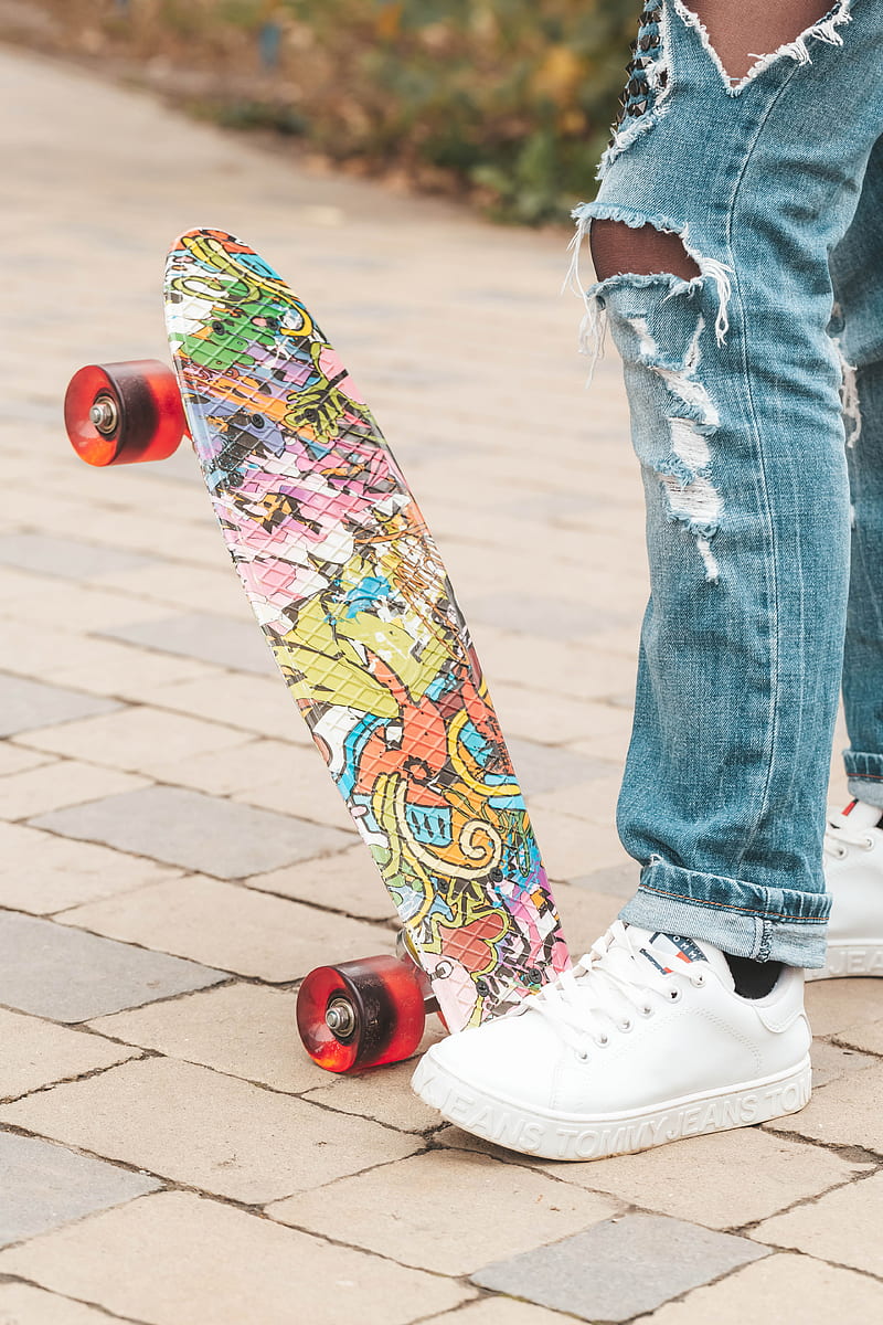 skateboard, skate, legs, style, HD phone wallpaper