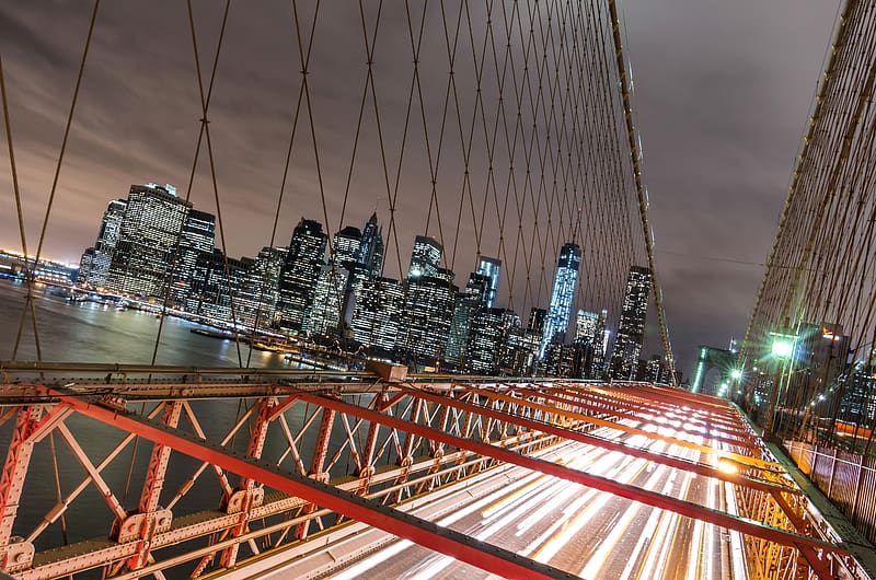 Brooklyn Bridge, architecture, graphy, new york city, landscape, long exposure, bridges, manhattan, HD wallpaper