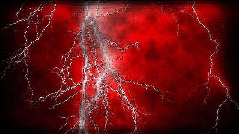redlightening-BY-NYKE666, red, nightmare, heavymetal, scary, sky, horror, HD wallpaper