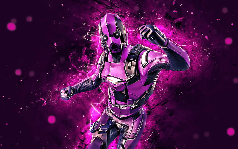 Dark Vertex purple neon lights, 2020 games, Fortnite Battle Royale, Fortnite characters, Dark Vertex Skin, Fortnite, Dark Vertex Fortnite, HD wallpaper