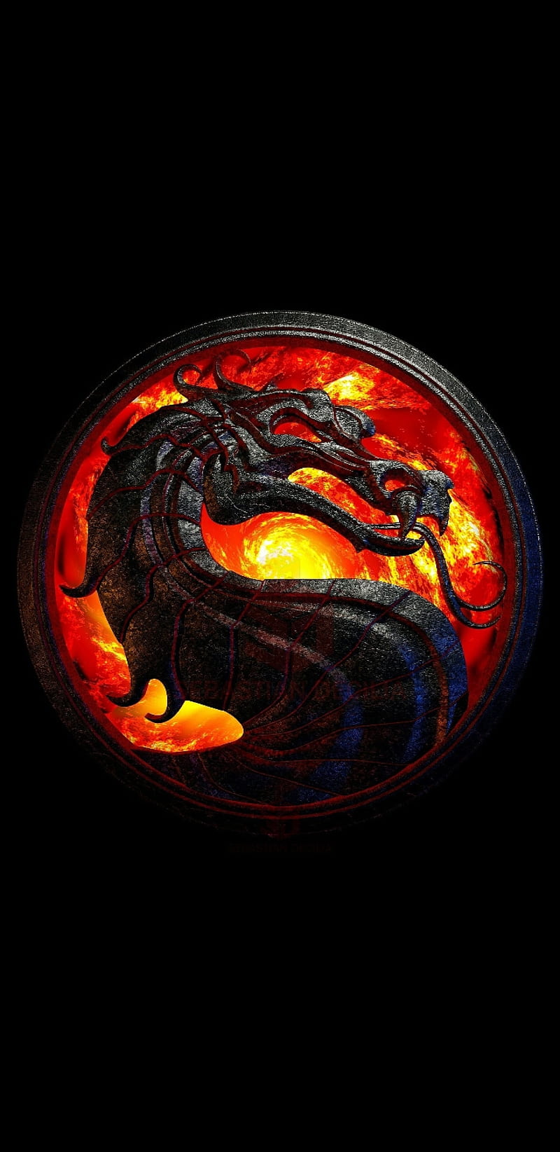 Mortal Kombat , cool, dragon, fire, game, logo, mortal kombat, HD phone wallpaper