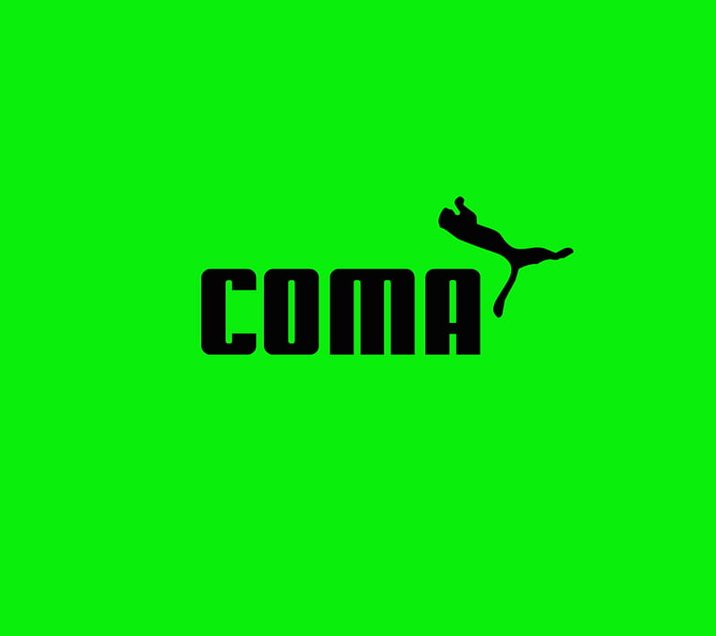Coma, best, black, brand, cool, fun, green, logo, new, sport, super, symbol, HD wallpaper