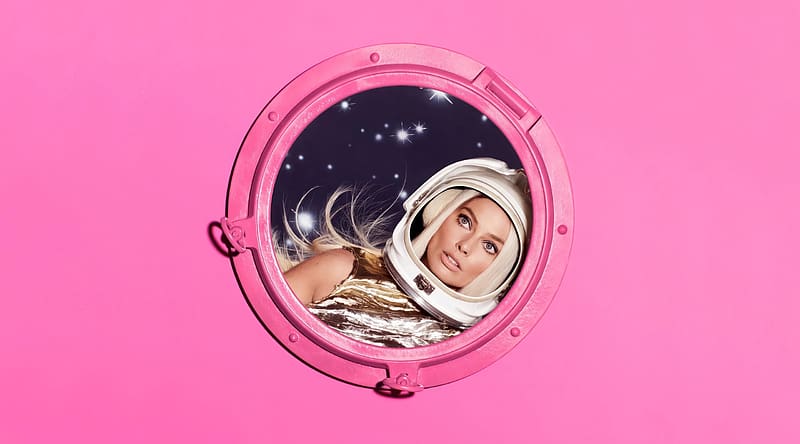 Margot Robbie as Astronaut Barbie in Space Ultra, Movies, Other Movies, Space, Beautiful, Pink, Movie, Doll, Film, Barbie, MargotRobbie, HD wallpaper