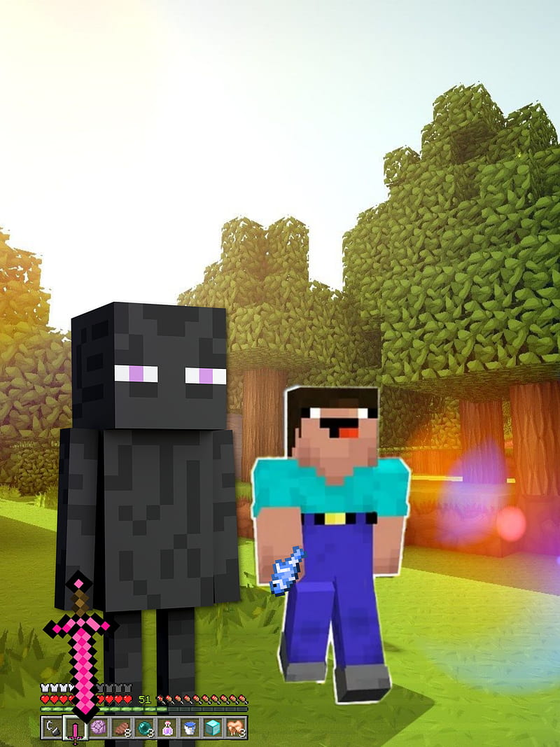 Enderman And Noob 2 es Minecraft Hd Phone Wallpaper Peakpx