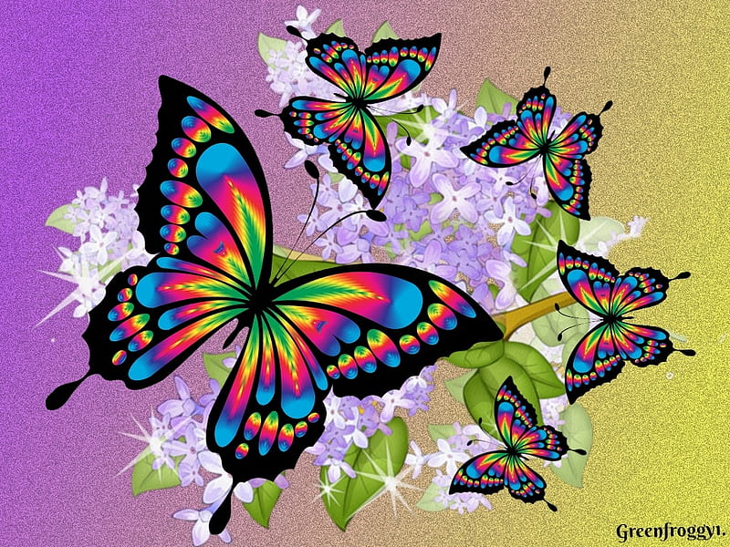 1920x1080px, 1080P free download | BUTTERFLY ART, ART, FLWERS ...