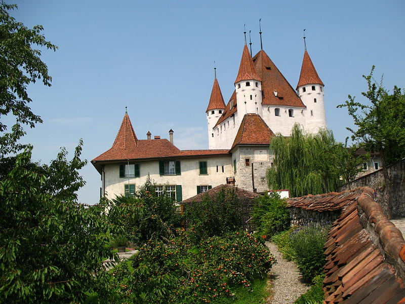 Thun Castle, Switserland, Switserland, Tower, Castle, Medieval, Thun, HD wallpaper