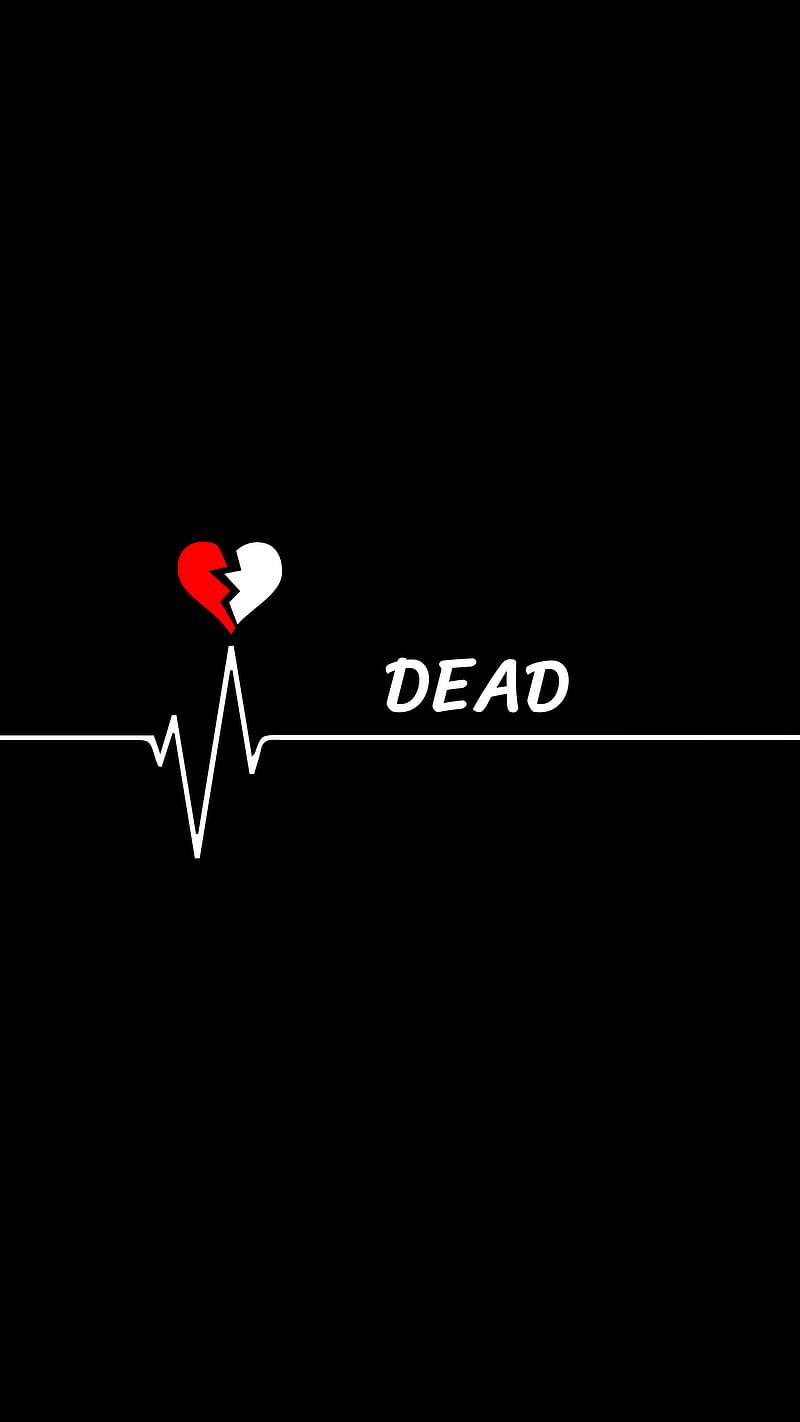 Dead, black and red, emotional, heart beat, line, love line, no ...