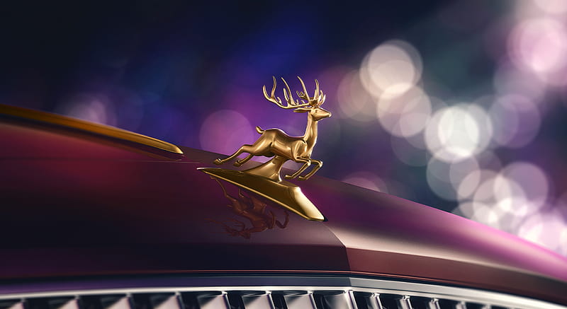 2021 Bentley Flying Spur V8 Reindeer Eight - Reindeer Hood Ornament , car, HD wallpaper