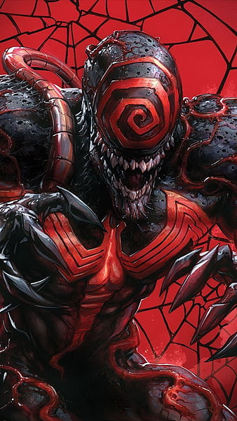 Red Venom, Venom Red and Black HD phone wallpaper