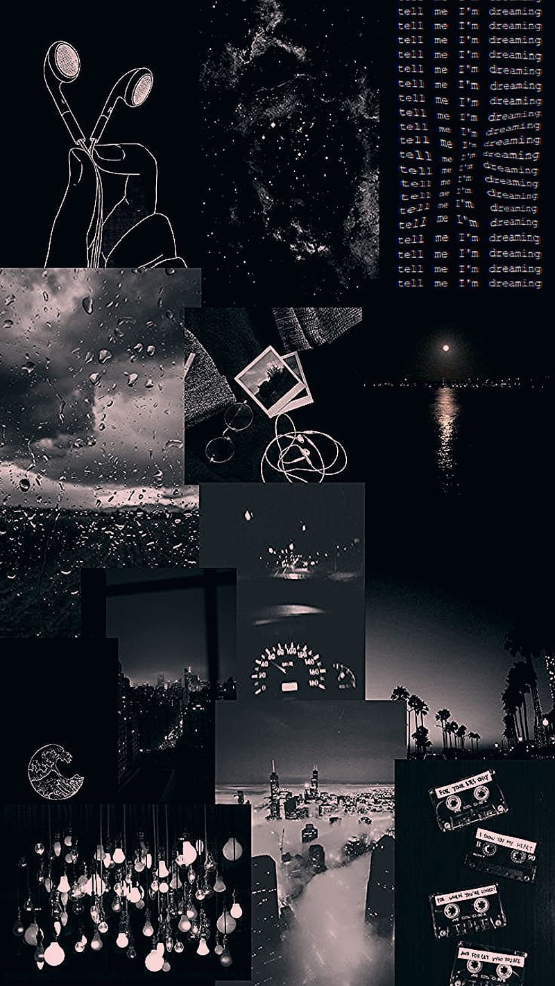 Black Tumblr, music, sky, HD phone wallpaper | Peakpx