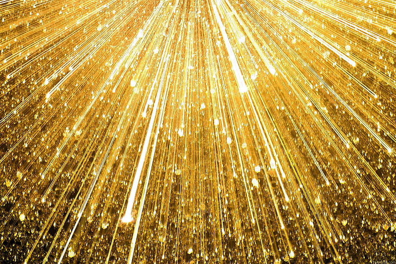 Christmas Gold Rain, christmas, gold, lights, rain, HD wallpaper