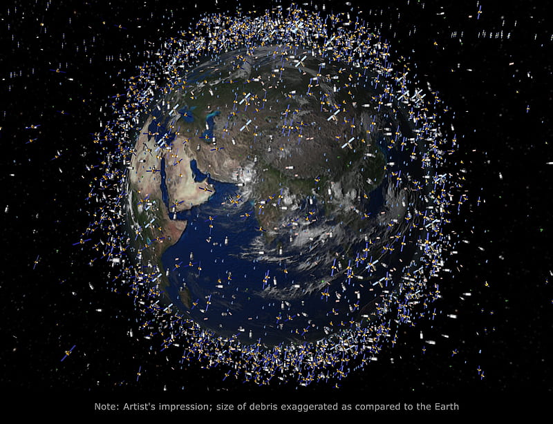 Space Junk, earth from space, earth from moon, space debris, HD wallpaper