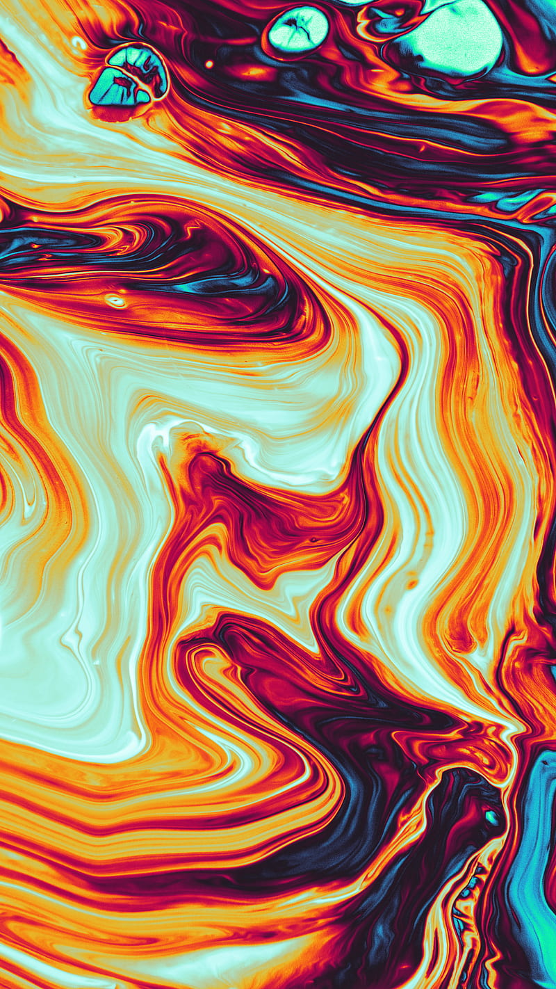 Collapse, Color, Colorful, Geoglyser, abstract, acrylic, bonito, blue, fluid, holographic, iridescent, pink, psicodelia, purple, rainbow, texture, trippy, vaporwave, waves, yellow, HD phone wallpaper