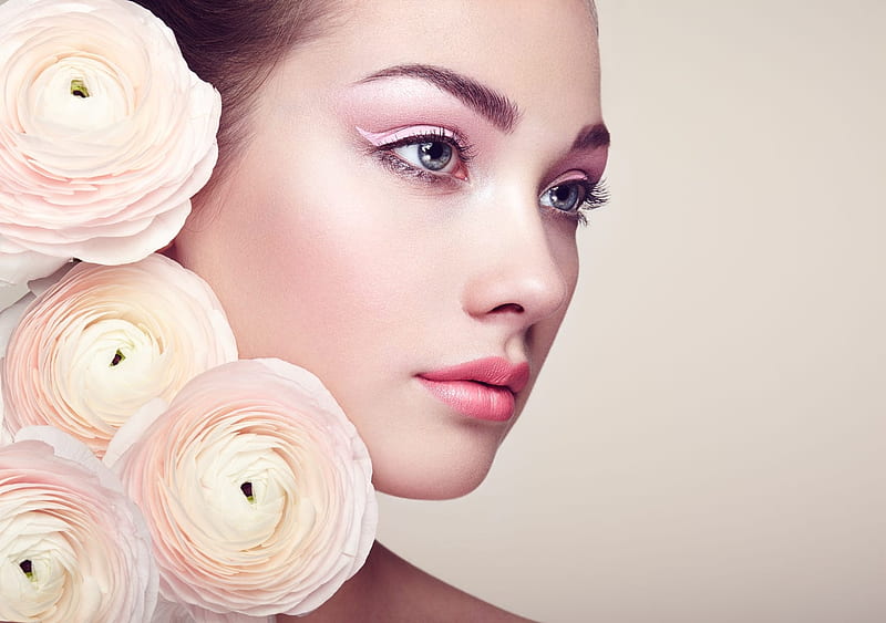 Beauty Girl Model Flower Oleg Gekman Face Woman Pink Hd Wallpaper Peakpx 8136