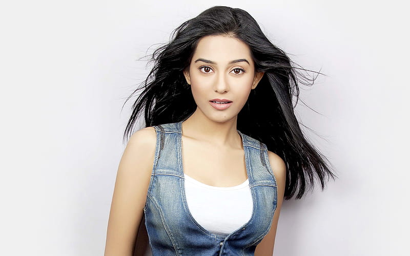 Bollywood, Amrita Rao, portrait, beauty, brunette, indian actress, HD wallpaper