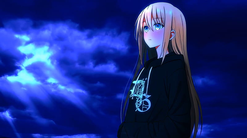 Blonde Blue Eye Anime Girl, HD wallpaper