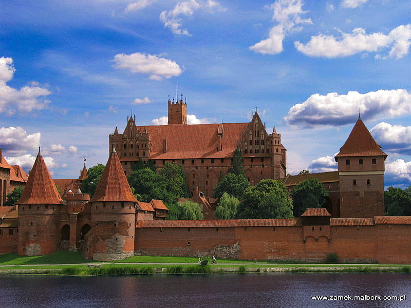 Malbork Castle-Poland-, castles, arquitecture, medieval, poland, malbork, HD wallpaper