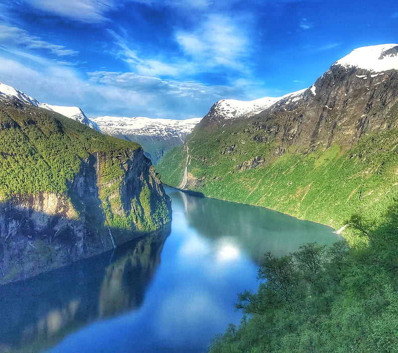 Geiranger Norway, fjord, HD wallpaper