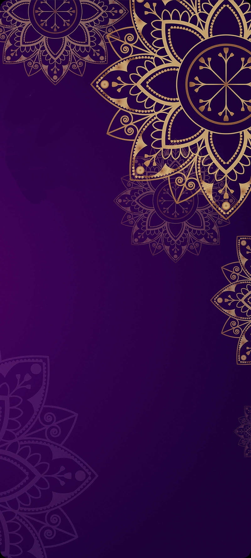 Mandala art, design, black, purple, holiday, flower, HD phone wallpaper