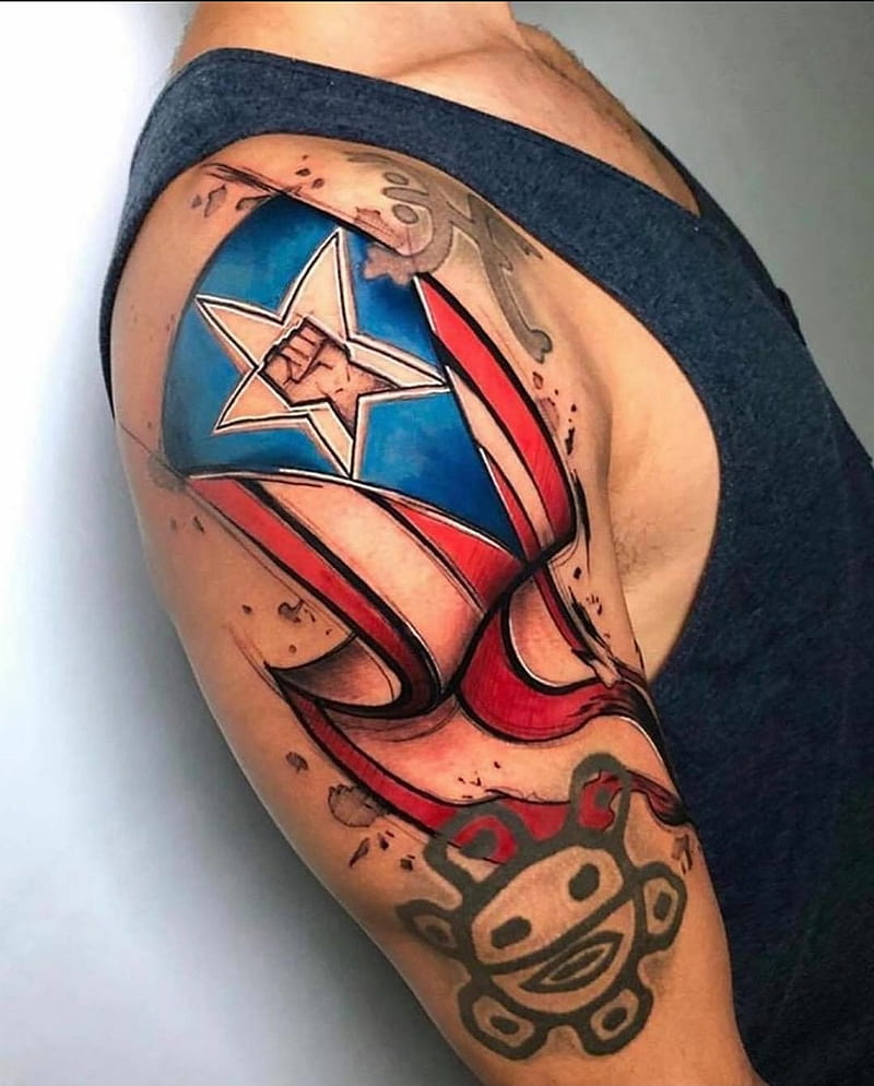 Puerto Rico, arm, flag, pr, tattoo, HD phone wallpaper