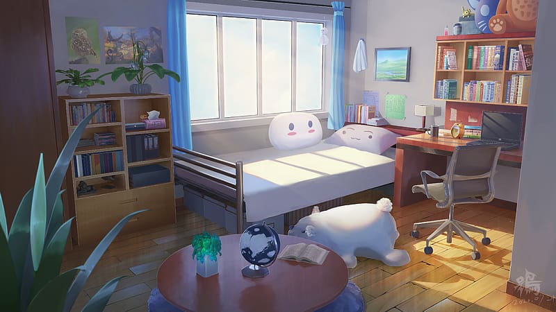 Anime, Room, Bed, HD wallpaper | Peakpx