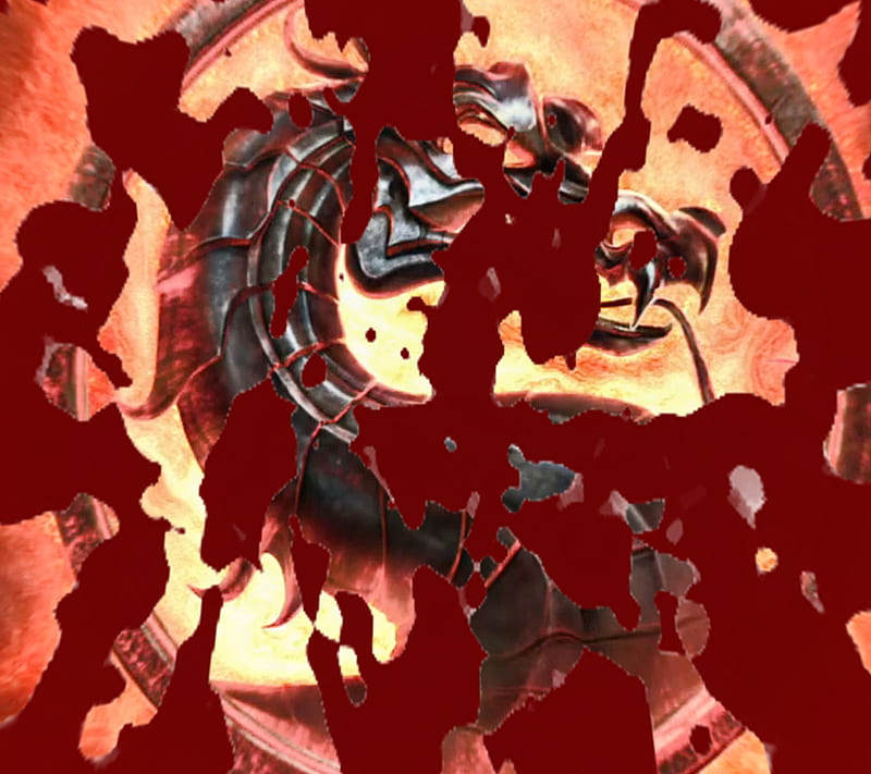 M K Blood Logo, dragon, mk, mortal kombat, HD wallpaper