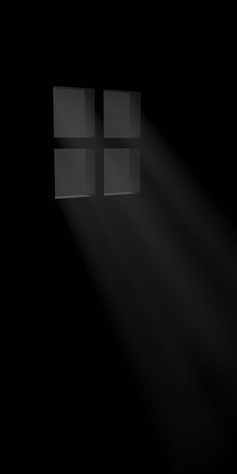 Lighting, beams, black, dark, light, rays, shining, window, HD phone wallpaper