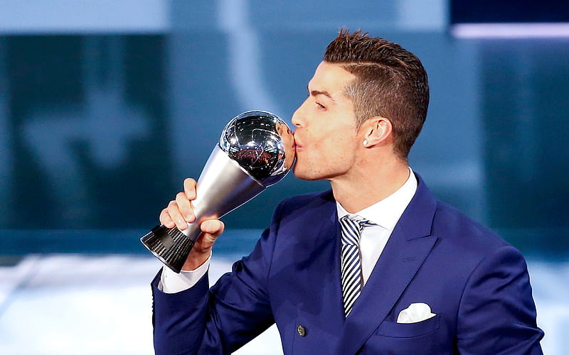 Cristiano Ronaldo, best world football player, player of year, portrait, HD wallpaper