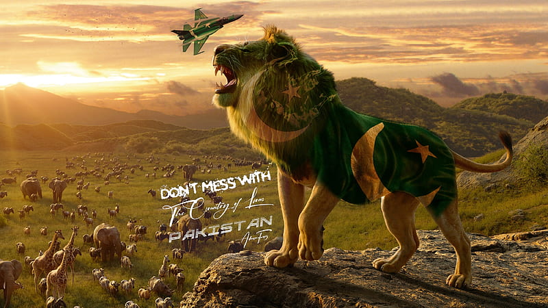 green pakistani lion