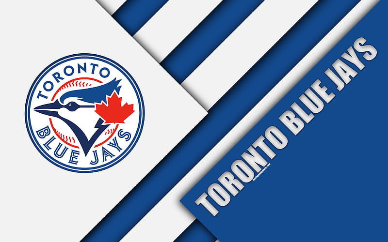 Toronto Blue Jays, MLB blue abstraction, logo, material design, American baseball club, Toronto, Canada, USA, Major League Baseball, American League, East division, HD wallpaper
