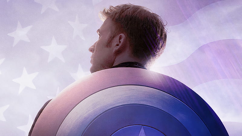 Captain America Shield On Back , captain-america, superheroes, artist, artwork, digital-art, artstation, HD wallpaper