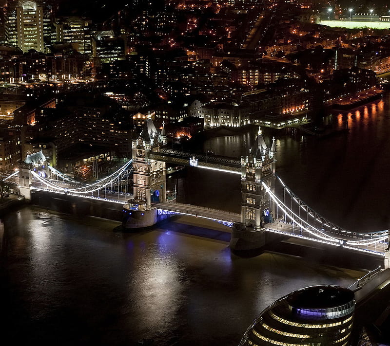 London Bridge, bridge, city, london, night, HD wallpaper