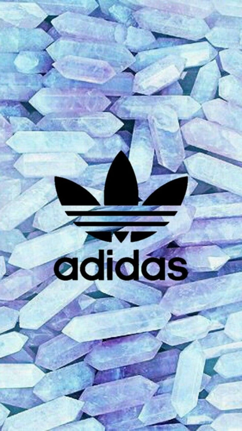 Crystals addidas, blue, logo, theme, HD phone wallpaper