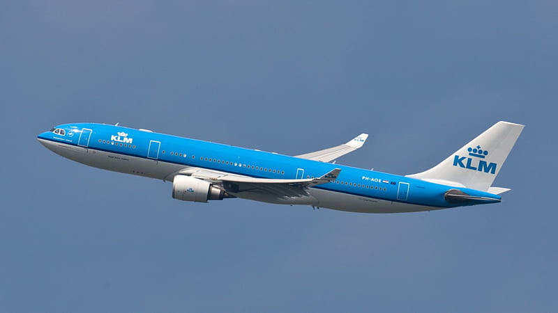 KLM PH-AOE, Plane, Airlines, Transport, KLM, PH-AOE, HD wallpaper