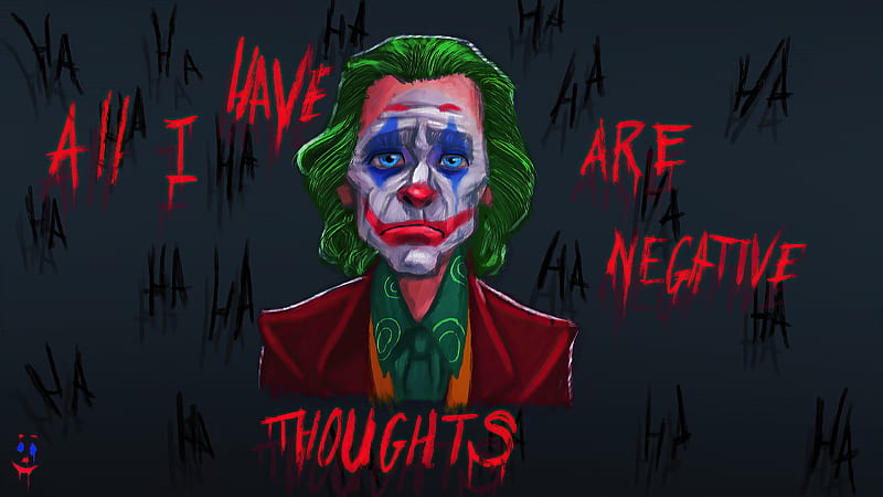 All I have are Negative Thoughts Joker, HD wallpaper