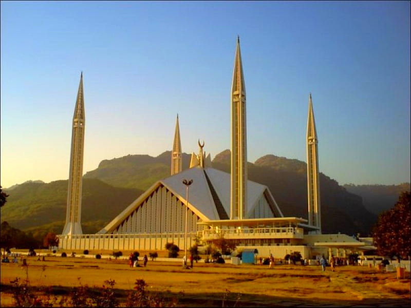 Shah Faisal Mosque Islamabad Pakistan , islamabad, view, pakistan, shah faisal mosque, bonito, HD wallpaper
