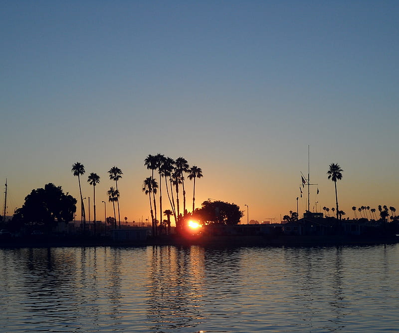 Long Beach Sunset, long beach, HD wallpaper