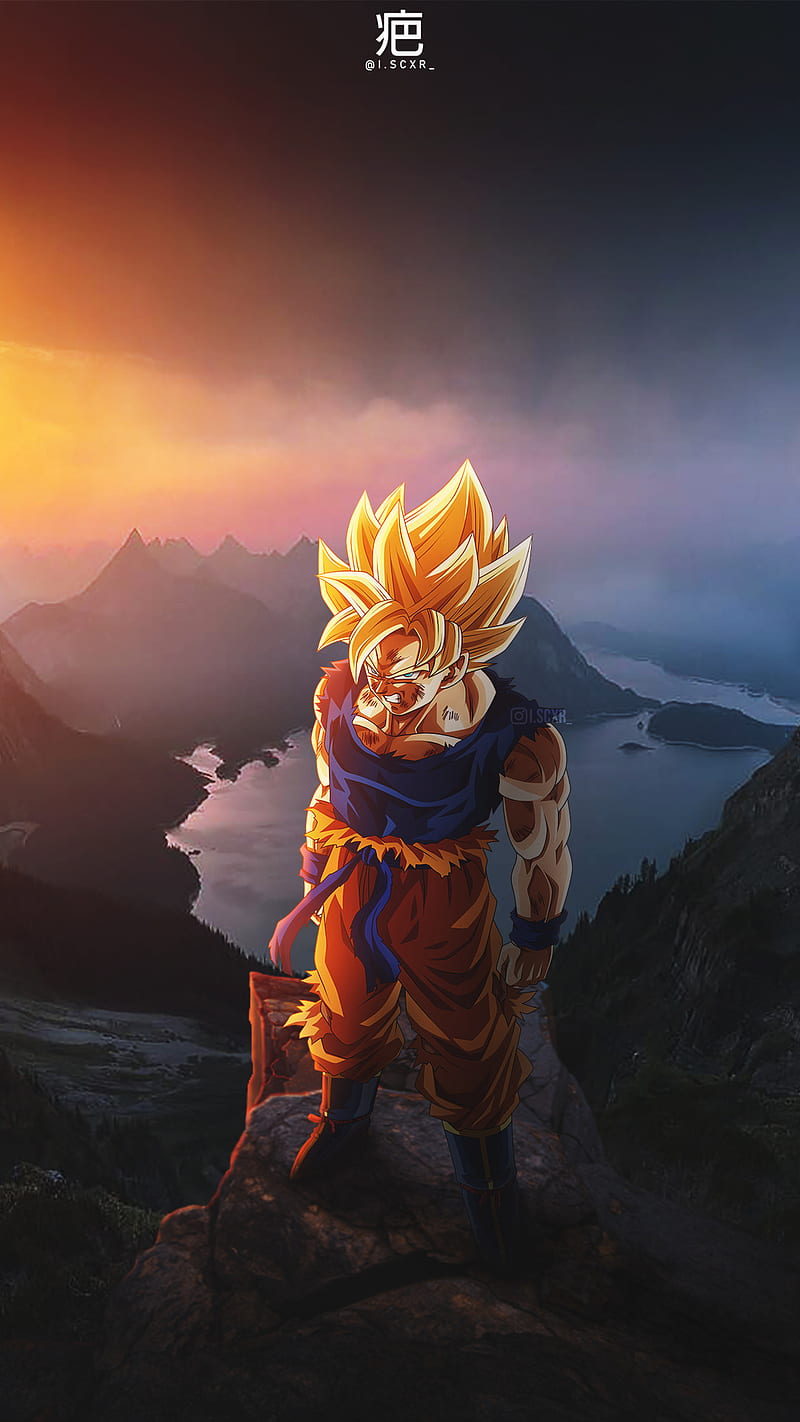 stabil Smuk Tolkning Goku, mountains, sunrise, cliff, nature, saiyan, dragon ball z, dragon balls,  HD mobile wallpaper | Peakpx